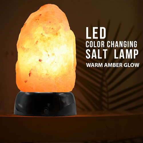 Dakota Fields Brasfield Himalayan Glow Salt Lamp, Battery Powered, ETL